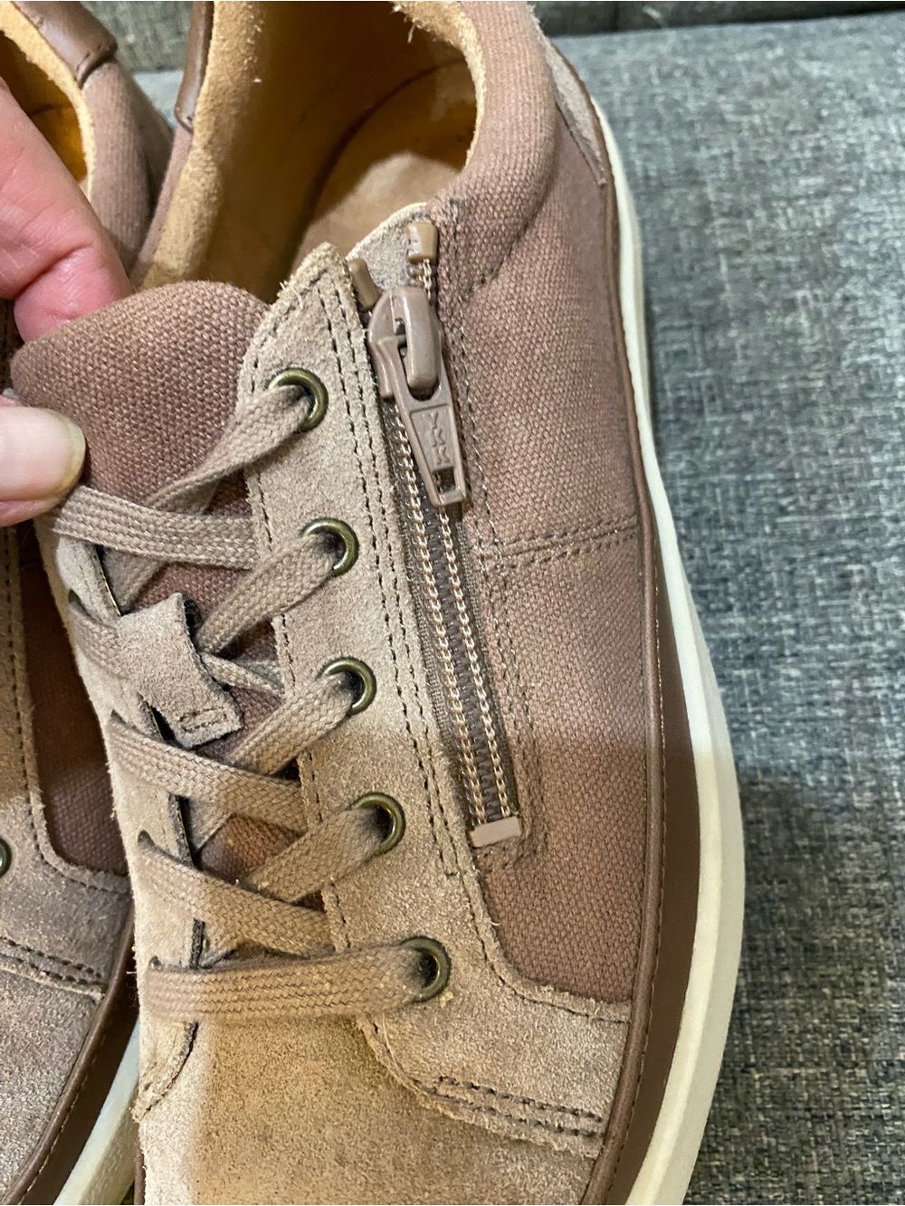 Vionic Mayra Suede & Canvas Lace-Up Sneakers Women’s Size 7.5 - Picture 6 of 11